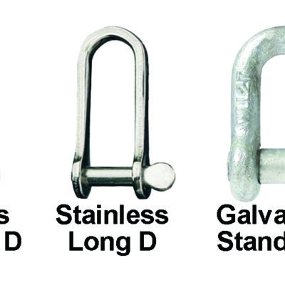 Shackles, Galvanised & Stainless Steel
